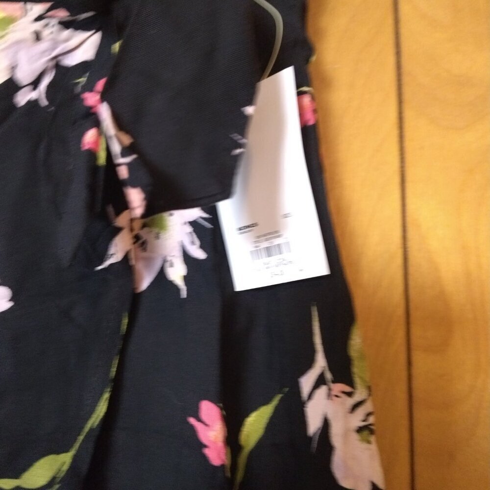 SO Women's Large Floral Faux Wrap A-Line Mini Skirt With Tie New - Picture 3 of 5